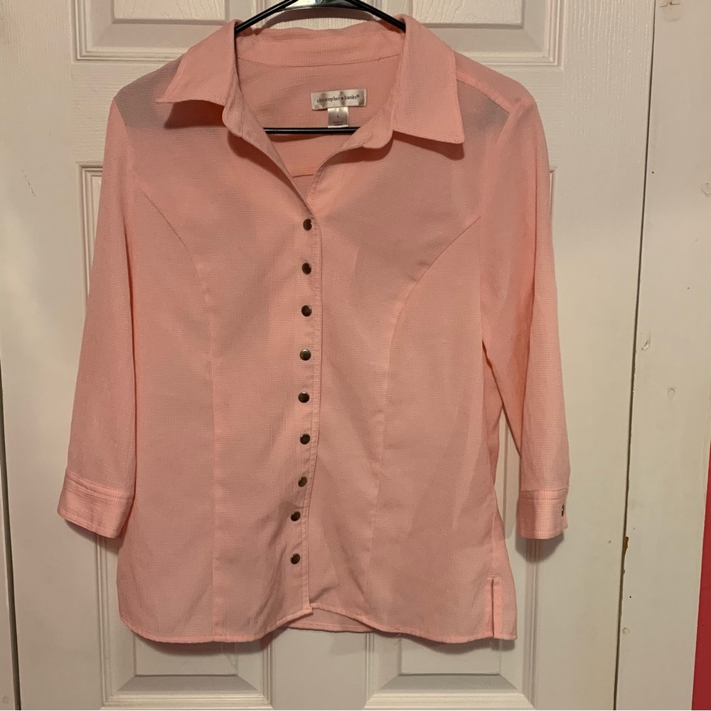 Christopher & Banks Light Pink Button Down Shirt